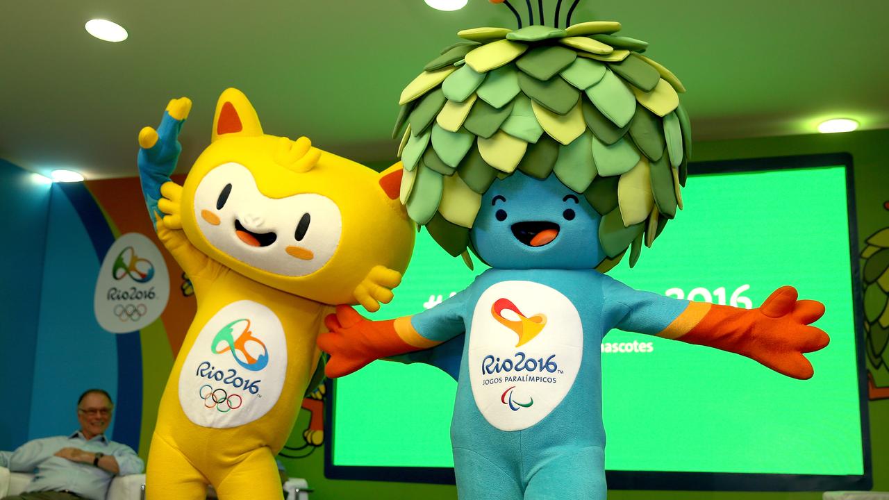 The mascots for the Rio de Janeiro Olympic and Paralympic Games are unveiled on November 24, 2014 in Rio de Janeiro, Brazil. Picture: Getty Images