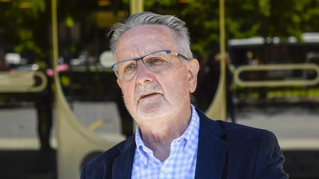 Brian Frazer speaking to the Advertiser outside court earlier this month. Picture: RoyVPhotography.