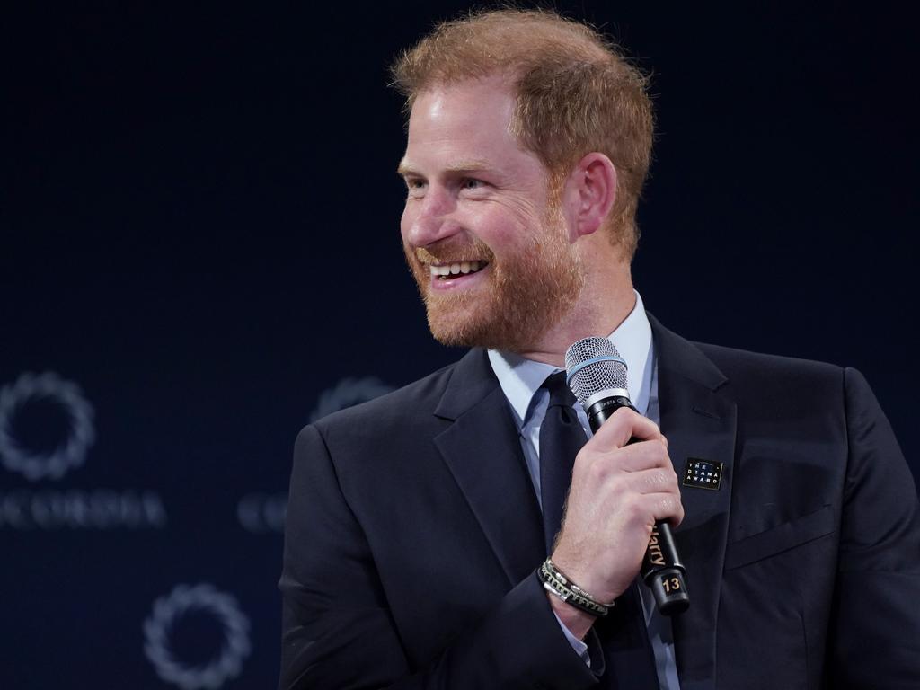 Prince Harry was in New York City solo as he spoke onstage as part of the 2024 Concordia Annual Summit. Picture: Riccardo Savi/Getty Images for Concordia Summit