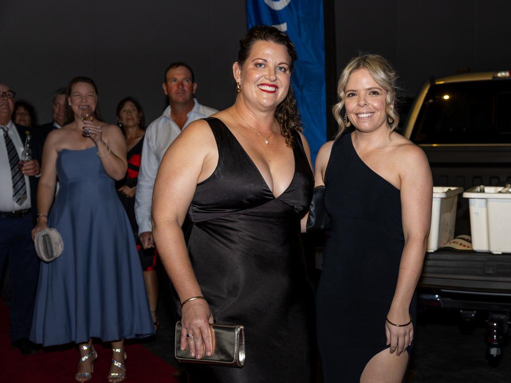 Jessica Groves and Michelle Duggan at the 2025 NTCA and AACo Gala Dinner at the Darwin Convention Centre. Picture: Pema Tamang Pakhrin