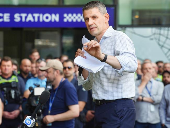 Victorian Police Association secretary Wayne Gatt said traumatised officers absolutely needed these services. Picture: Luis Enrique Ascui
