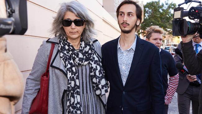 Hannah Quinn’s mother and brother attended court today. Picture: AAP Image/Erik Anderson