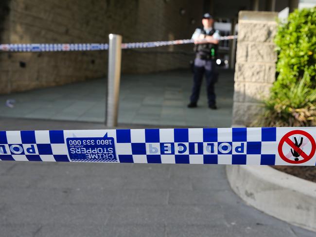 SYDNEY, AUSTRALIA - Newswire photos FEBRUARY 28 2023: A view of the Auburn Police Station where Police have shot dead a knife-wielding man after he threatened officers inside a police station in Sydneyâs west. Picture: NCA Newswire/ Gaye Gerard