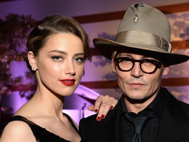 The actress with ex-husband Johnny Depp. Picture: Michael Kovac/Getty Images for Art of Elysium