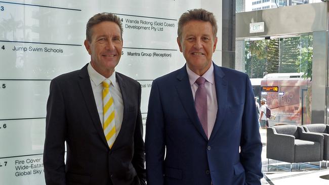 Ray White Surfers Paradise Group's Greg and Andrew Bell in the foyer at 50 Cavill Avenue, Surfers Paradise, where they have committed to a whole floor lease.