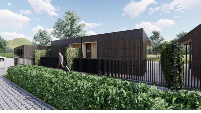 Artist’s impression of Beresford Estate’s luxury pavilion at McLaren Vale. Picture: Supplied