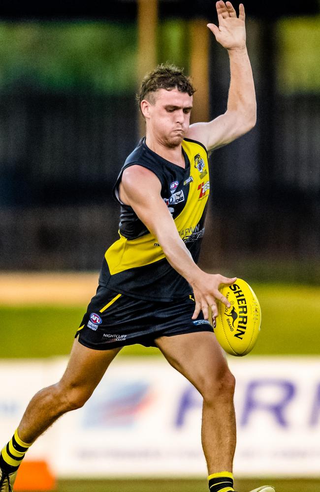 Nightcliff leaped back to the top of the NTFL 2023-24 ladder with their Round 6 win over Palmerston. Picture: Patch Clapp / AFLNT Media