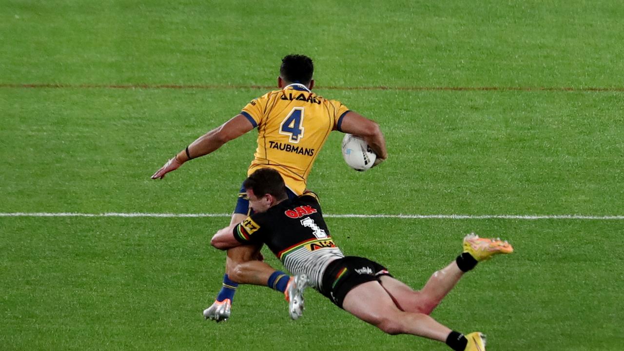 Edwards’ tackle will be spoken about for years to come. Picture; Jason McCawley/Getty Images