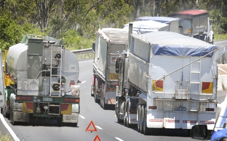 Trucks on the Toowoomba Range crossing are a key reason why the city needs a bypass.