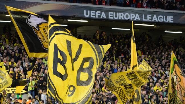 Shares of Borussia Dortmund are traded on the German stock market, and are largely held by fans. Picture: AFP