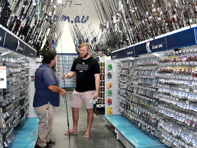 The interior of a BCF store . . . extremely popular with anglers. Picture David Clark