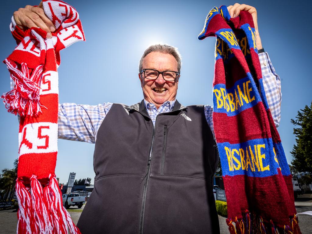 Anthony Daniher - dad of Joe, is undecided whether to cheer on former team the Swans or Joe’s Lions on Saturday. Picture: Jake Nowakowski