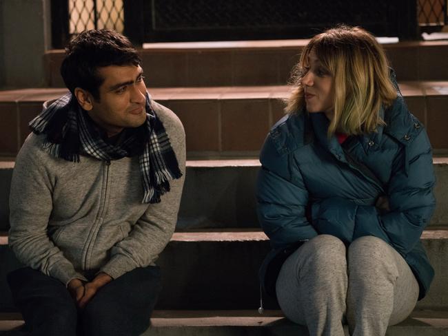 Nanjiani and Zoe Kazan as the movie version of Kumail and Emily in The Big Sick. Picture: Roadshow