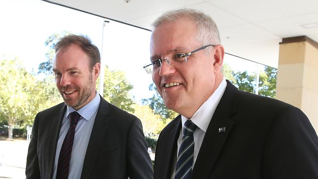 Michael Brennan and Treasurer Scott Morrison. Picture Kym Smith