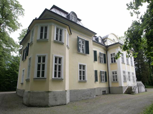 The outside view of a former home of the von Trapp family, in Salzburg, Austria, has been made into a hotel where tourists can sleep beneath a photograph of Maria. Picture: AP