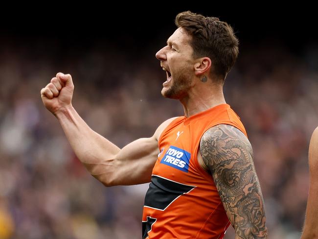 Getting Daniel Lloyd to his 100-game milestone has been front of mind for the Giants in their finals’ charge. Picture: Phil Hillyard