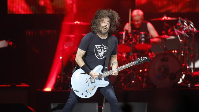 Foo Fighters frontman Dave Grohl tore up Suncorp Stadium last night. Picture: J+A Photography