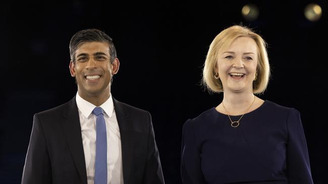 Rishi Sunak and Liz Truss face off in London this week. Picture: Getty Images