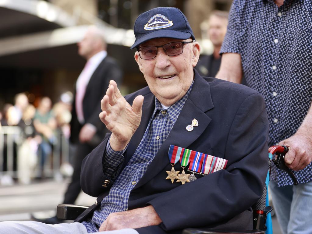 The 2023 Anzac Day March on Elizabeth Street in Sydney. Picture: Tim Hunter.