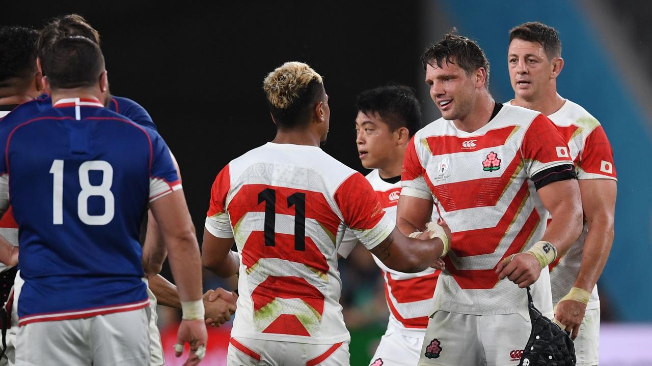 Japan have the most overseas-born players of any World Cup squad. (Photo by CHARLY TRIBALLEAU / AFP)