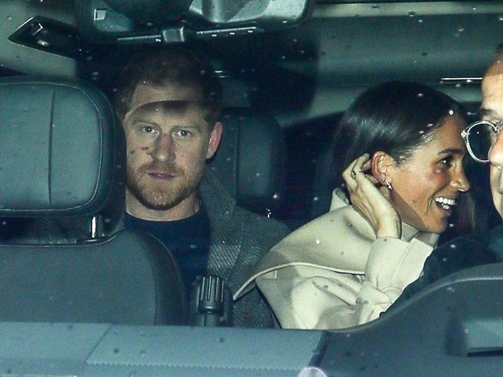 The couple appeared in good spirits despite reports that King Charles has evicted them from their UK base, Frogmore Cottage. Picture: The Daily Stardust / ShotbyNYP/MEGA / BACKGRID