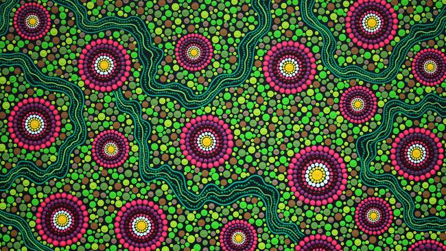 Works like this from Indigenous artist Reuben Oates are often reproduced without permission. Picture: Supplied