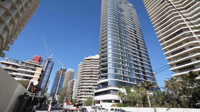 The Raptis Pearl tower on the Gold Coast. Picture: Glenn Hampson