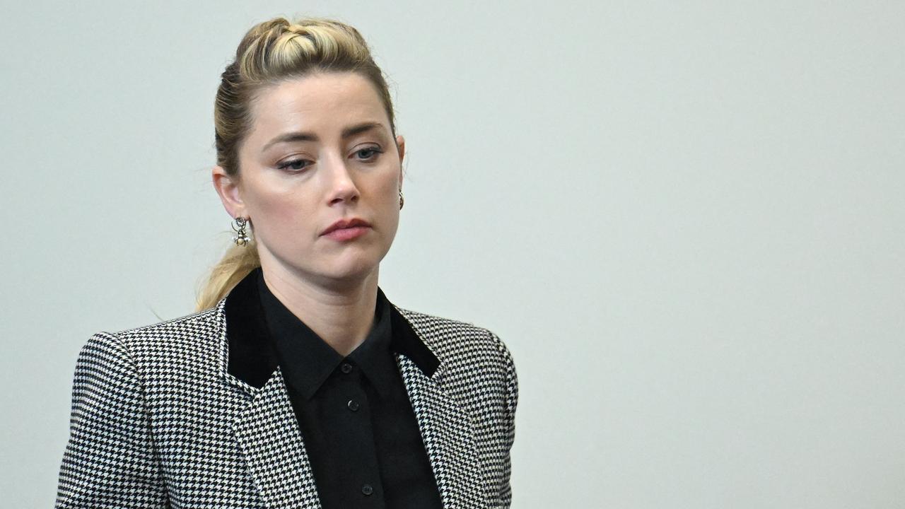 US actress Amber Heard stands in the courtroom at the Fairfax County Circuit Court in Fairfax, Virginia, on May 24. Picture: Jim Watson/AFP