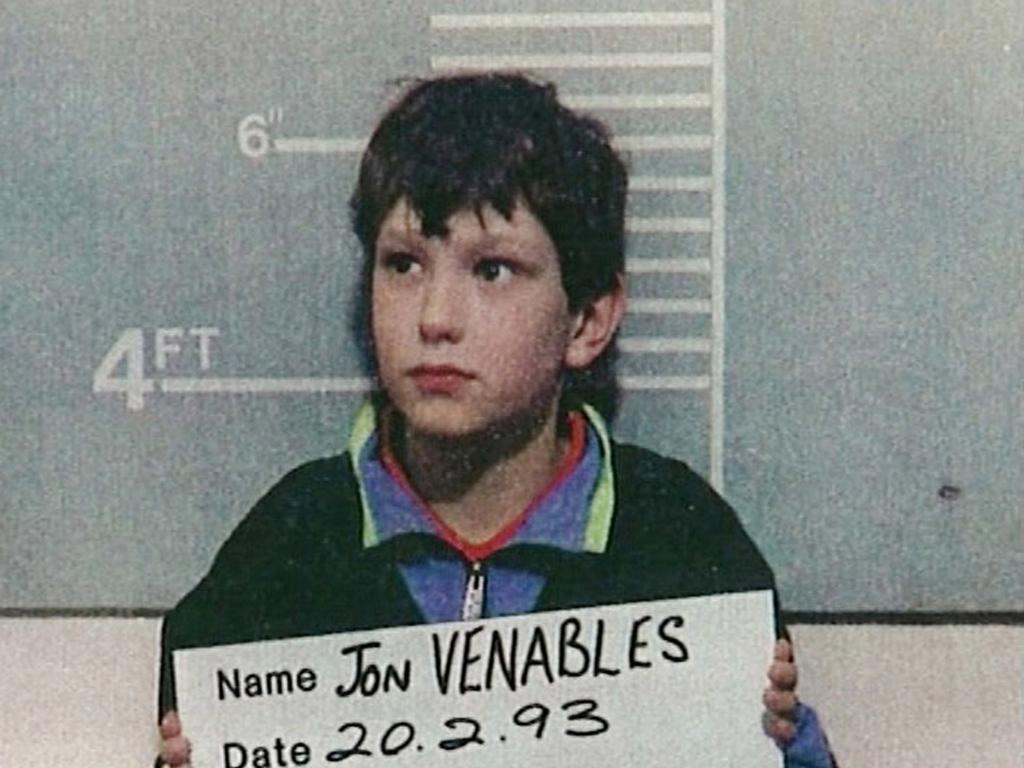 Jon Venables, 10 years of age, poses for a mugshot for British authorities. Picture: BWP Media via Getty Images