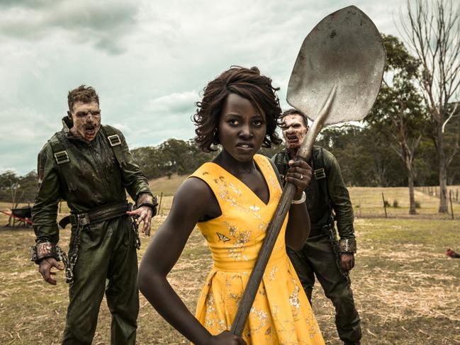 Lupita Nyong'o and Alexander England in Australian film Little Monsters.Picture: Supplied