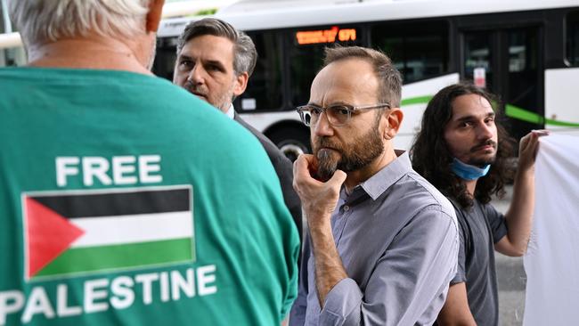 Greens leader Adam Bandt attends a pro-Palestinian rally outside Parliament House in Brisbane in March. Picture: NCA NewsWire/Dan Peled