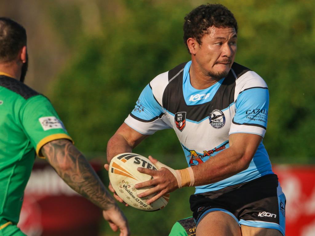 Sharks David Munro as Palmerston Raiders take on Northern Sharks at Goodline Park in Round 11. Picture: Glenn Campbell