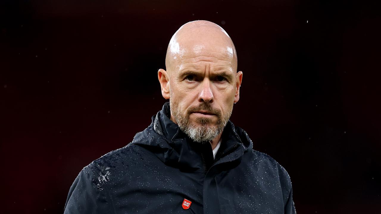 MANCHESTER, ENGLAND - SEPTEMBER 29: Erik ten Hag, Manager of Manchester United, reacts after the Premier League match between Manchester United FC and Tottenham Hotspur FC at Old Trafford on September 29, 2024 in Manchester, England. (Photo by Carl Recine/Getty Images)