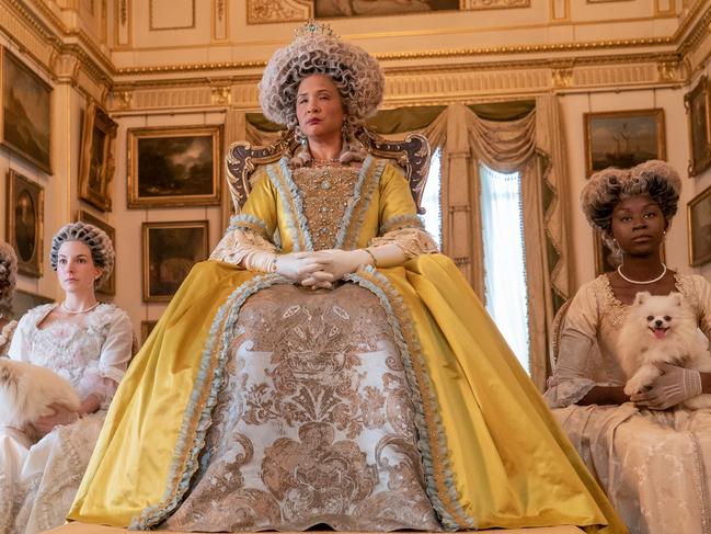 BRIDGERTON GOLDA ROSHEUVEL as QUEEN CHARLOTTE in episode 105 of BRIDGERTON Cr. LIAM DANIEL/NETFLIX Â© 2020