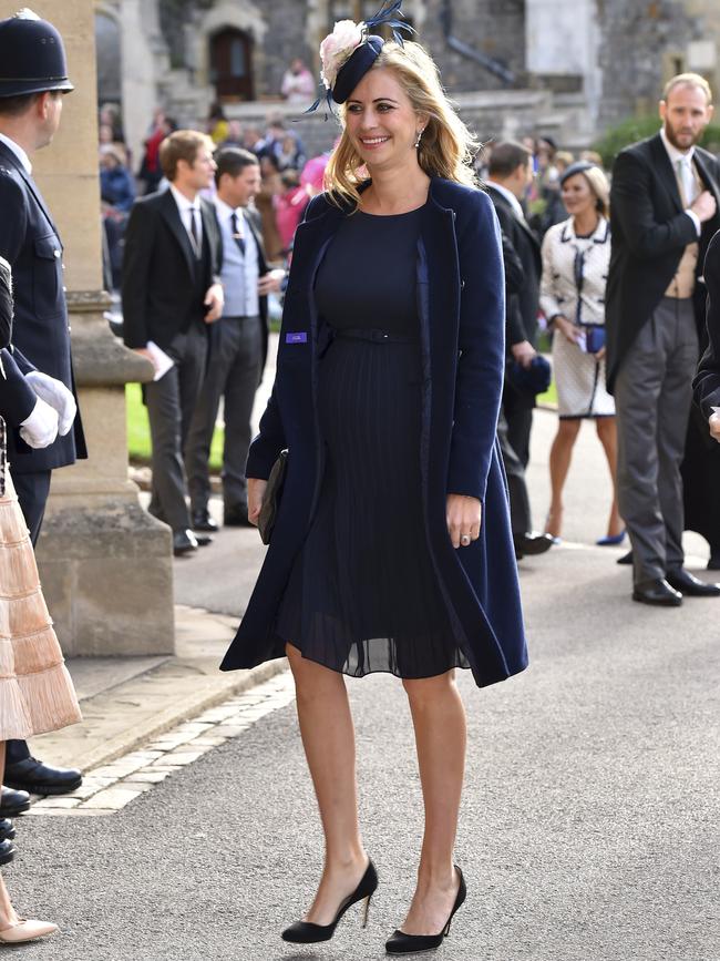 Holly Branson arrives for the wedding. Picture: AP