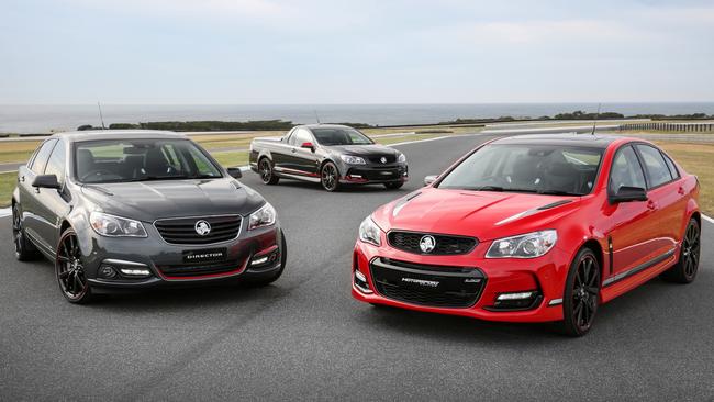 The limited edition Director (left), Magnum ute (centre) and Motorsport sedan (right) go into production in April ahead of a midyear delivery. Picture: Supplied.
