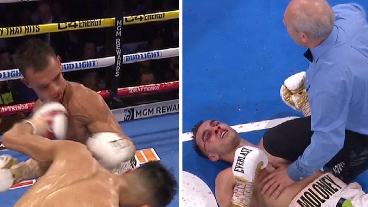 ‘Like a human shotgun’: Aussie Andrew Moloney floored by ‘KO of year’ in brutal world title finish