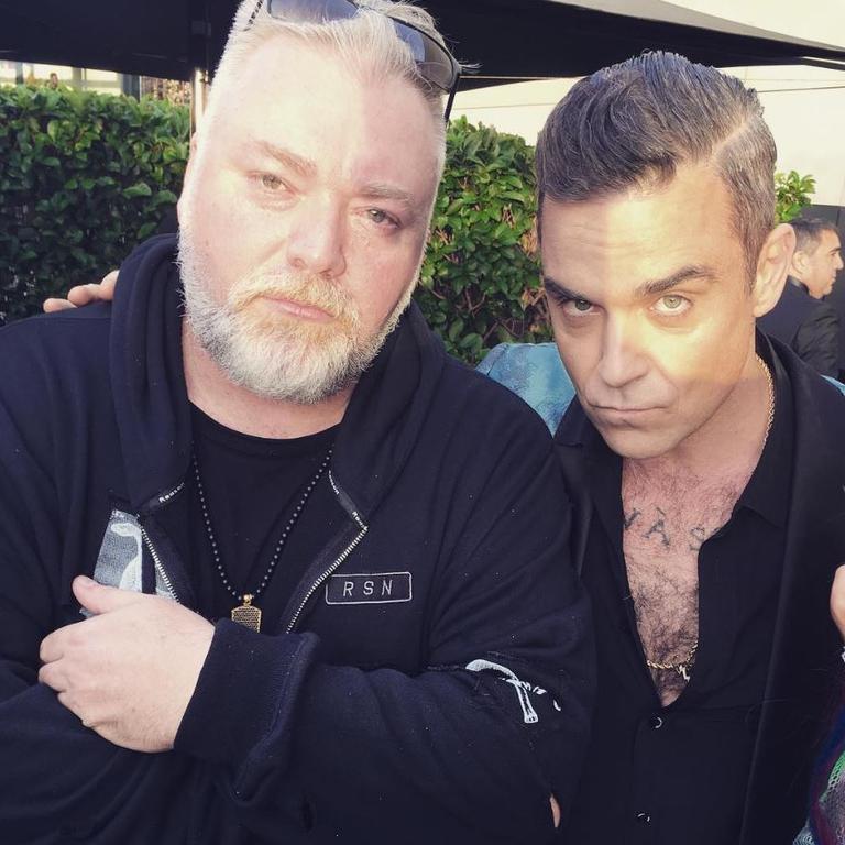 The 2016 ARIA Awards via social media ... Kyle Sandilands with Robbie Williams, "Kings!" Picture: Instagram