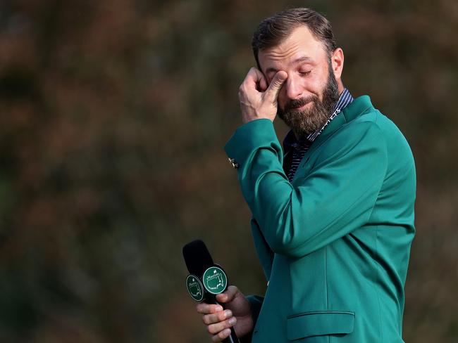 Emotions got the better of the newly minted Masters champ.