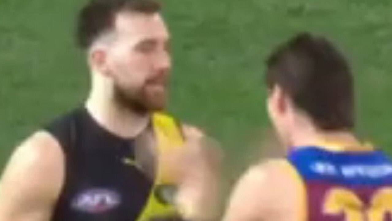 Hipwood clapped right in Balta's face. Photo: Fox Sports