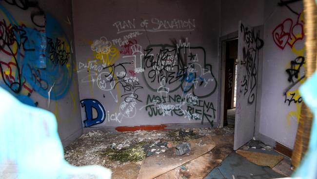 Inside the old Highett drug den.