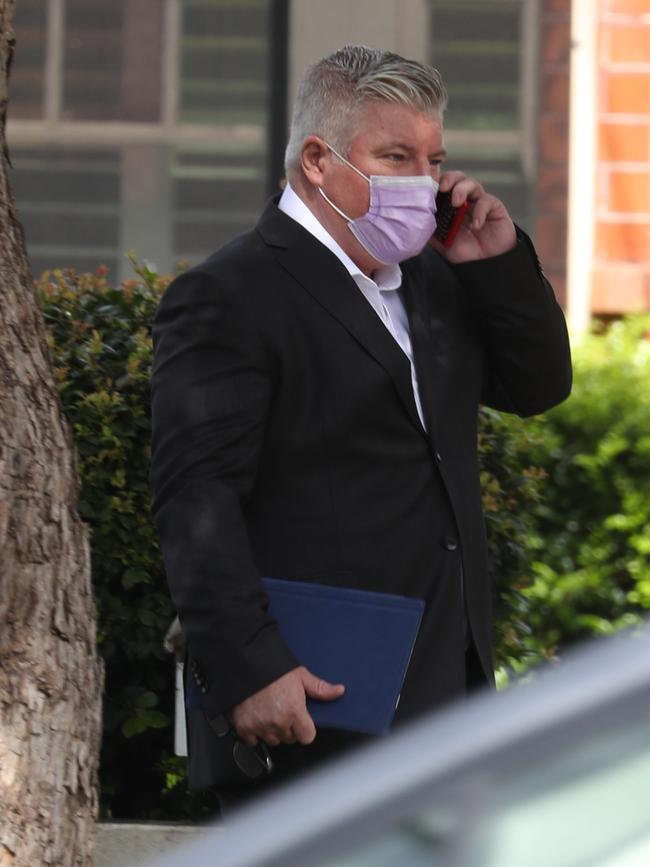 Stuart MacGill outside his home on Friday.