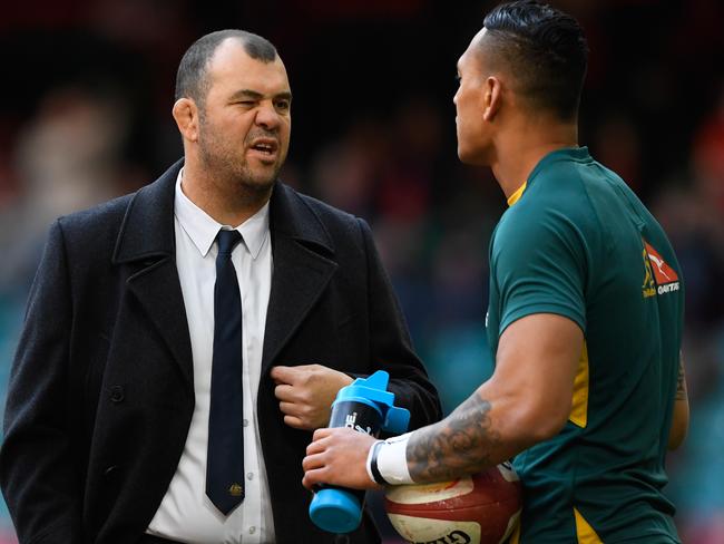 Michael Cheika will be hoping Israel Folau gets among the tries at Murrayfield.