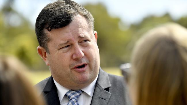 Senior Sergeant Rea pictured updating the media on an investigation in 2019. Picture: AAP Image/Sam Wundke