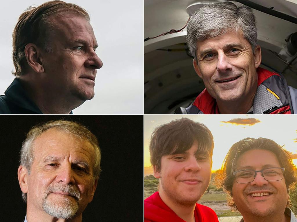 Hamish Harding, Stockton Rush, Paul-Henri Nargeolet, and billionaire Shahzada Dawood and his son Suleman were killed instantly. Picture: AFP