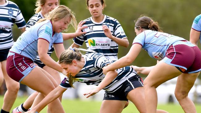 Brothers player First grade women's club rugby between Norths and Brothers. Saturday May 7, 2022. Picture, John Gass