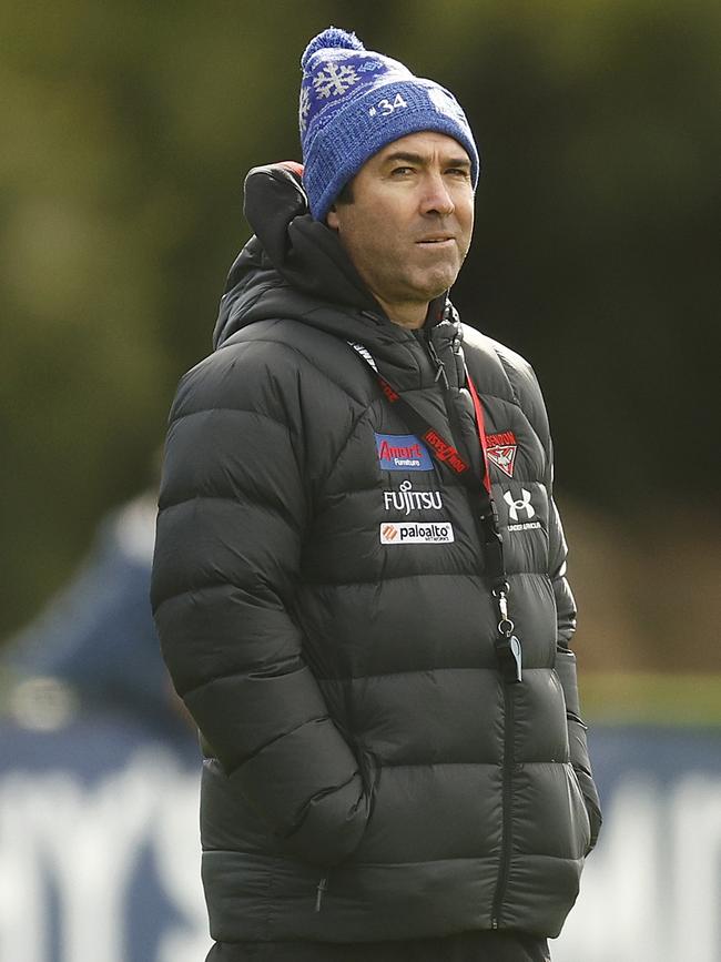 Brad Scott says he wants Mason Redman to want to stay at the Bombers. Picture: Daniel Pockett/AFL Photos/via Getty Images