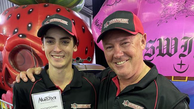 Mr Graham and his boss, Paul Lavelle, at Meatstock in Toowoomba.