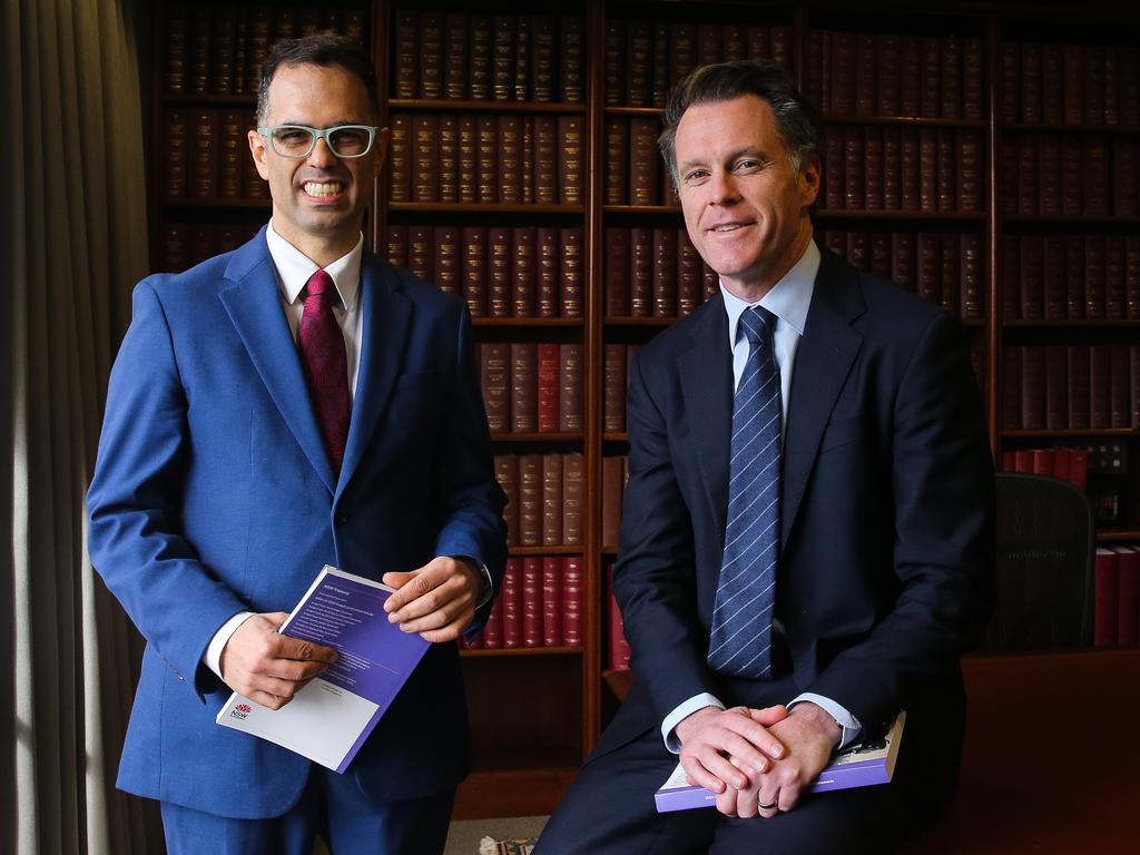 Treasurer Daniel Mookhey and Premier Chris Minns ahead of the NSW budget. Picture: Newswire / Gaye Gerard