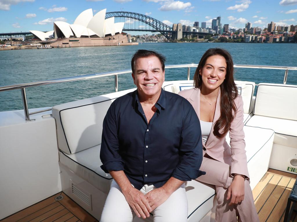 Ahoy Club Managing Director Ian Malouf and his daughter, Ahoy Club CEO Ellie, aboard their superyacht Mischief. Picture: John Feder